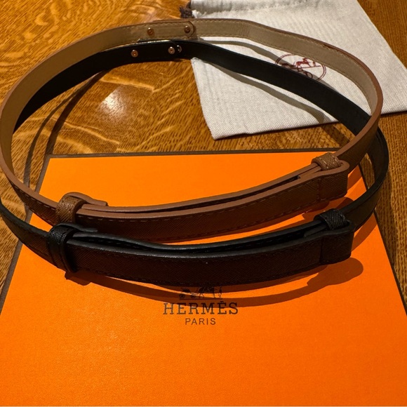 NWOT Turn lock Belt Set- Kelly style-Brown and Black adjustable XS-L - Picture 6 of 9